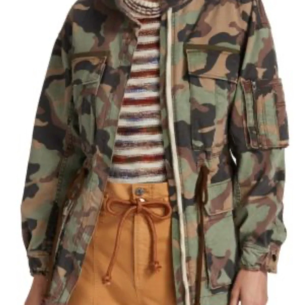 Veronica Beard Sumner Camouflage Utility Jacket Small Cotton Canvas Retail $450 - Picture 5 of 11
